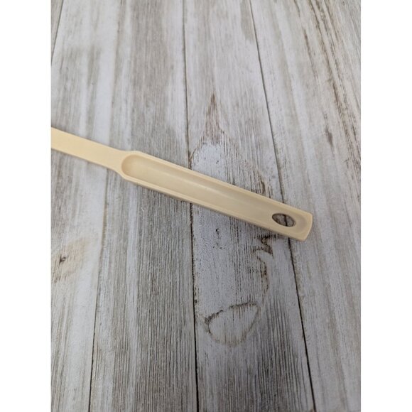 Vintage Lustro Ware Tan Almond Nylon Plastic Slotted Spoon 11" - Picture 3 of 7